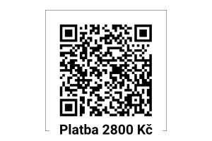 QR Platba pro zaplacení 2800 Kč na letní tábor Trutnov 2024